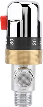 Thermostatic Mixing Valve, Brass Body, Thermostatic Valve, Shower Flow Control Valve, For Shower System, Bathtub