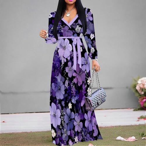 Image of Maxi Dress for Women with Sleeves, Empire Waist Dress