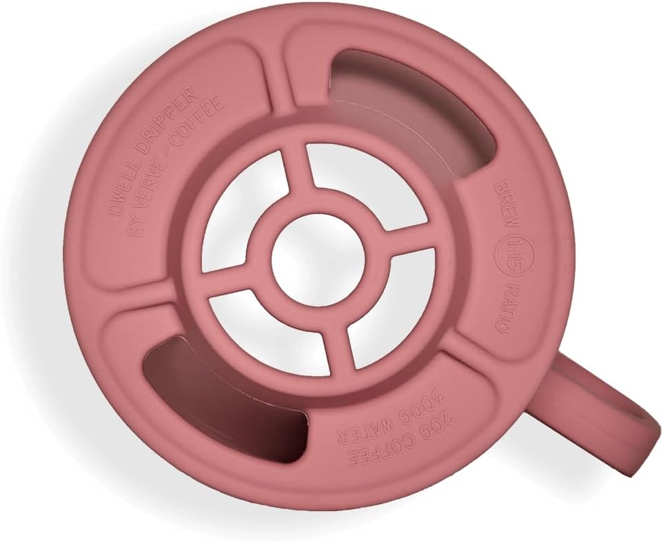 Verve Dwell Dripper Pour Over Coffee Maker Set, Non-Electric Coffee Dripper, Manual Brew Maker (Red)