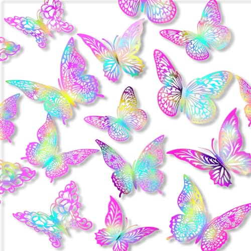 3D Butterfly Wall Decor 3 Sizes 4 Styles Butterfly Party Decorations