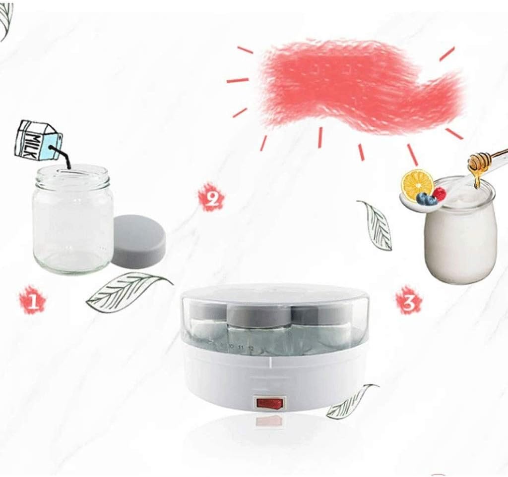 Household Nutrition and Healthy Yogurt Machine, Glass Liner, Sturdy and Durable, Convenient and Practical Machinery