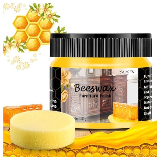 CARGEN Beeswax Furniture Polish, Wood Seasoning Beeswax for Furniture Wood Polish for Floor Tables Chairs Cabinets for Home Furniture to Protect and Care 1pcs Wood Wax and Sponge Christmas Gifts