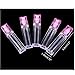 RONRONS 8 Pack Empty Refillable Plastic Roll On Bottles with Pink Cap,Aromatherapy Perfumes Essential Oils Lip Gloss Vials (6.5ml/0.2oz)