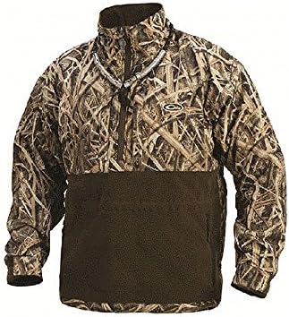 Drake Men's MST Eqwader Plus Quarter Zip Blades (Mossy Oak Shadow Grass Blades, L)