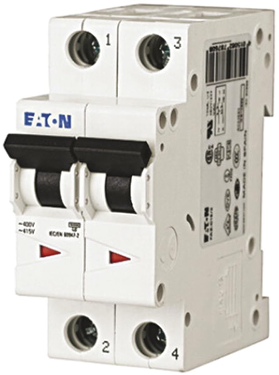 EATON FAZ6-B16/2 Automatischer Magnetothermischer Schalter FAZ6, 2P, 16A, Gebogen B