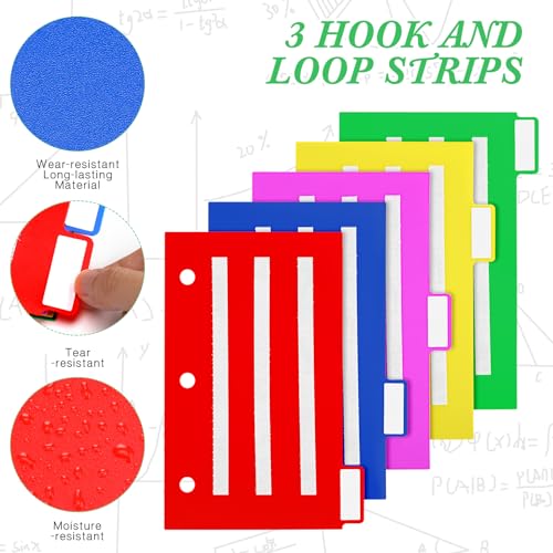 Zhanmai 10 Pcs Communication Book Color Binder Dividers Small Tools for Visual Schedule Picture Cards with 100 Adhesive Labels 40 Hook Loop Strip 200 Dots for Kids Autism Aba, ADHD School Office Home - Image 6