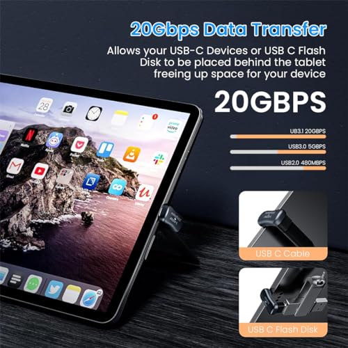 Image of Verilux PD 140W Type C Connector, Type C Male to C Female Adapter Support 4K@60Hz & 20Gbps Data Sync, USB C Connector for iPhone 17 /16 /15, Galaxy S25 /S24, MacBook Pro /Air, Steam Deck