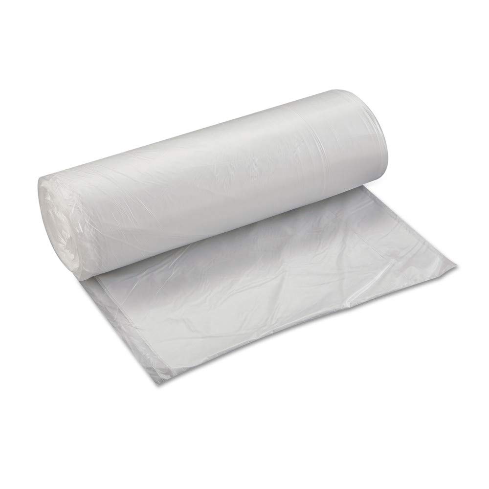 Roll Garbage Can Liner, 60 Gallon, 14 Mic, Natural