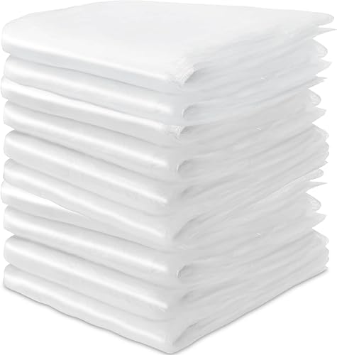 Paquete de 20 paños de plástico para pintura, lona de plástico desechable para pintura, pintura impermeable, cubierta de plástico transparente,