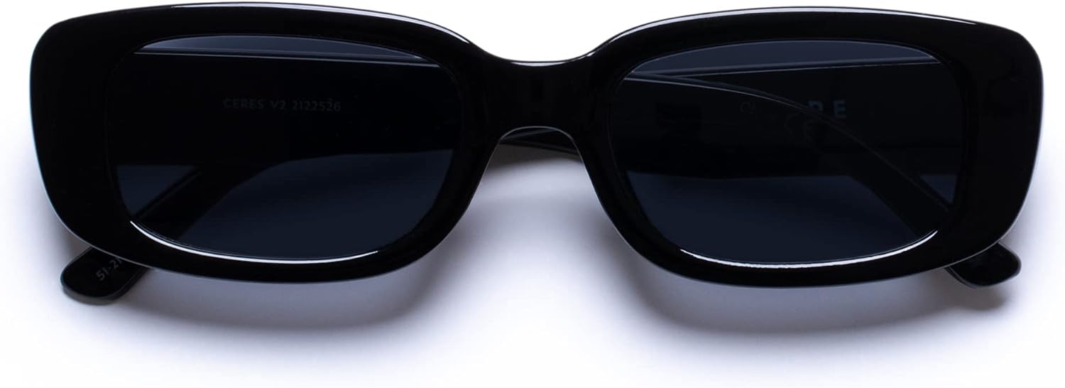AIRE Ceres Sunglasses - Black, Rectangle, Unisex, Sleek and Slimline Style - Image 3