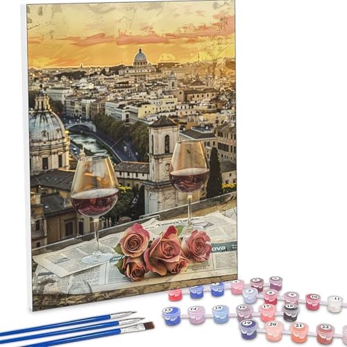 �������G ���z �����L�b�g�ɂ��G�� �� Paint by Numbers DIY�y�C���g ��l�� ���S�� �q���p �ȒP�ɓh��� �A�N�������ʊG�̋� ��| ��� ��H�| �L�b�g 3�̃y�C���g�u���V��1�̃Z�b�g�̃A�N�����痿���g�p �z�[�� �I�t�B�X���� 