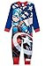 Marvel Combinaison Pyjama Enfant Captain America, Grenouillère en Polaire Douce des Super Héros Avengers, Idée de Cadeau pour Bébe et Garçon 18 Mois à 12 Ans (Bleu, 4-5 Ans)