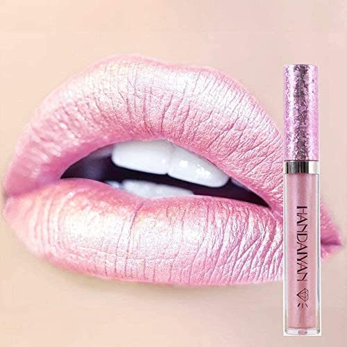 Metalizado Diamante Líquido Brillo Brillo Lápiz Labial Antiadherente Copa Maquillaje Brillo de Labios (A) Cover