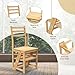 Giantex 3 Tier Folding Ladder Chair, Convertible 3 Step Stool and Chair w/Safety Locks for Adults, Bamboo Stepladder for Home Kitchen, Library & Office, 330 LBS Weight Capacity (Natural)