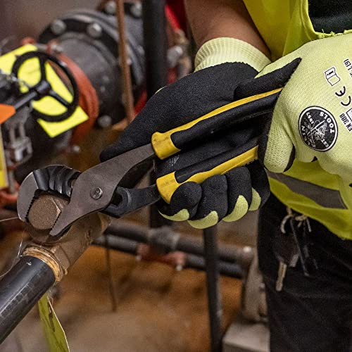 Klein Tools J502-10 Pliers, Adjustable Jaw Pump Pliers, Tongue And Groove, With Dual Material Handles, 10-Inch #TOP7