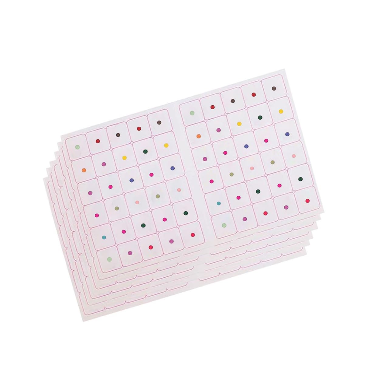 VAMA Fashions 3mm Sticker Small Round Self-Adhesive Bindis Set for Women Girls Reusable Skin-Friendly Non-Toxic Forehead Dots Bindis for Daily & Festive - 6 Cards (3MM Multicolor Bindi)-image-33