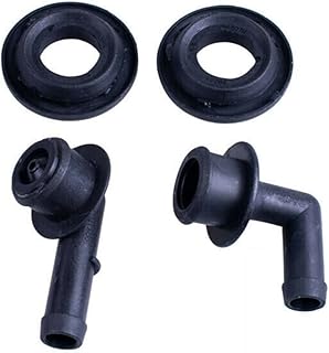 XDF 53013360AA PCV CCV VENT VALVE ELBOW & GROMMET SET PCV CCV 2x Vent Valve Elbows and 2x Grommets compatible for Jeep Grand Cherokee 4.0L 2000 2001 2002 2003 2004