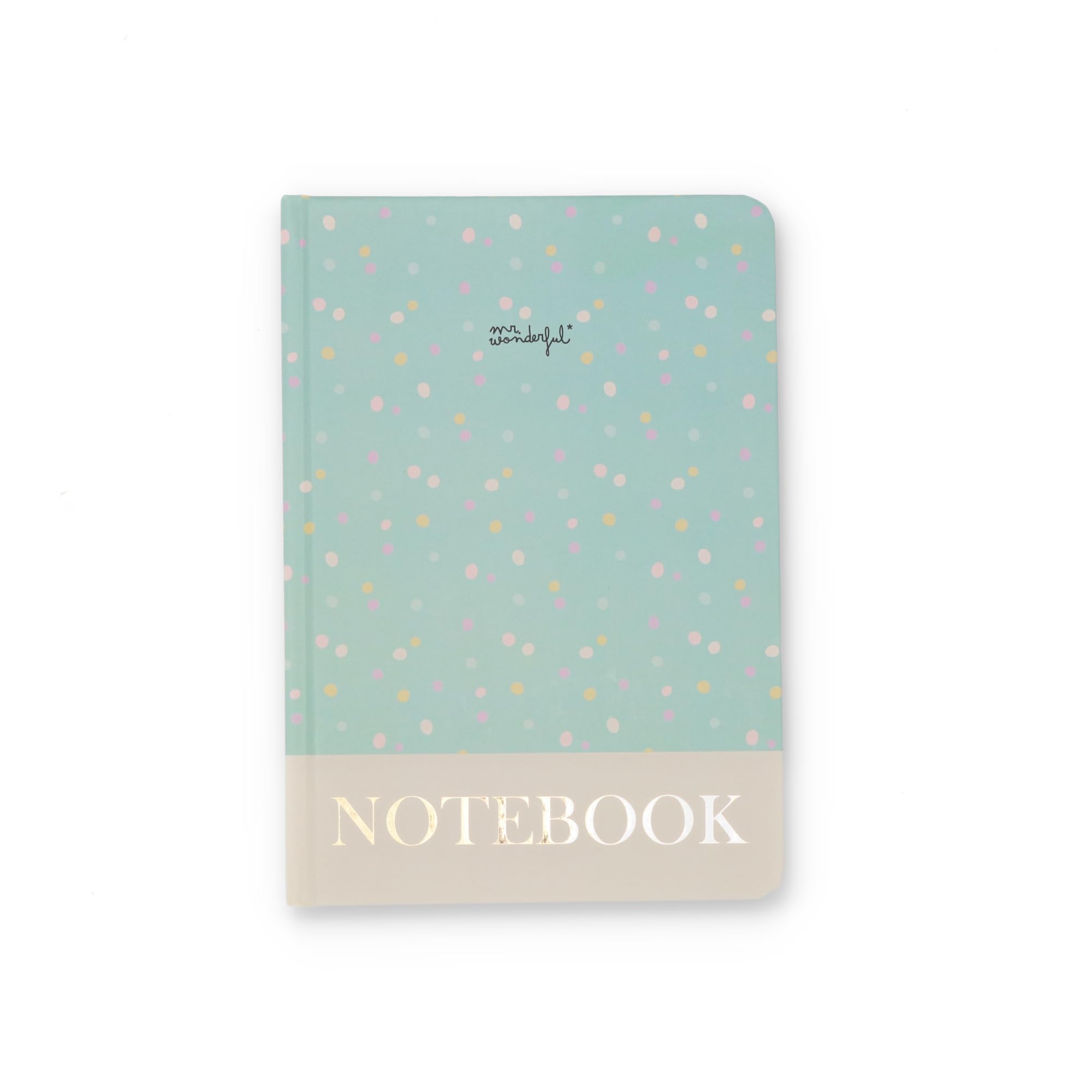 Mr. Wonderful - A5 notebook - Polka dot print - Stitched binding