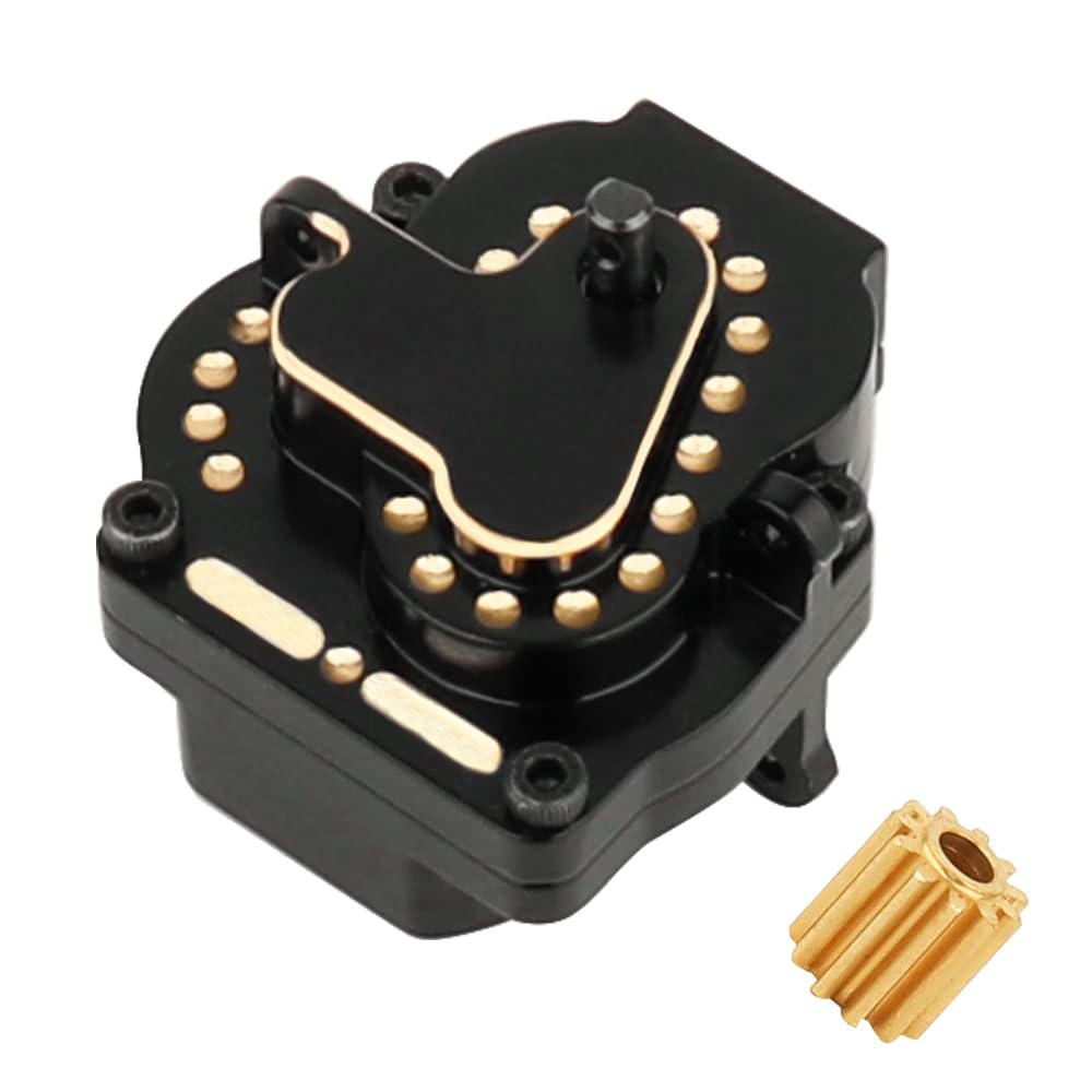 Pothyes TRX-4M Brass Complete Transmission Gearbox with 16.6/1 Gears Pinion for TRX4M 1/18 RC Crawler CNC Aluminum Upgrade