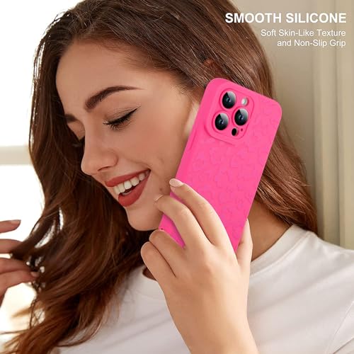 Image of ZIYE for iPhone 14 Pro Case Hot Pink Leopard Pattern Phone Case