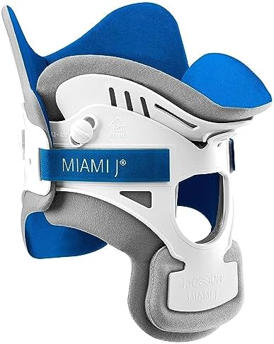 Miami J Cervical Collar - Neck Brace for Restricting Cervical Motion-Nerve & Post-Surgery Relief , Neck Pain Relief, Decompression & Support - Rigid Posture Corrector & Stretcher for Whiplash (MJ-200L / Stout)
