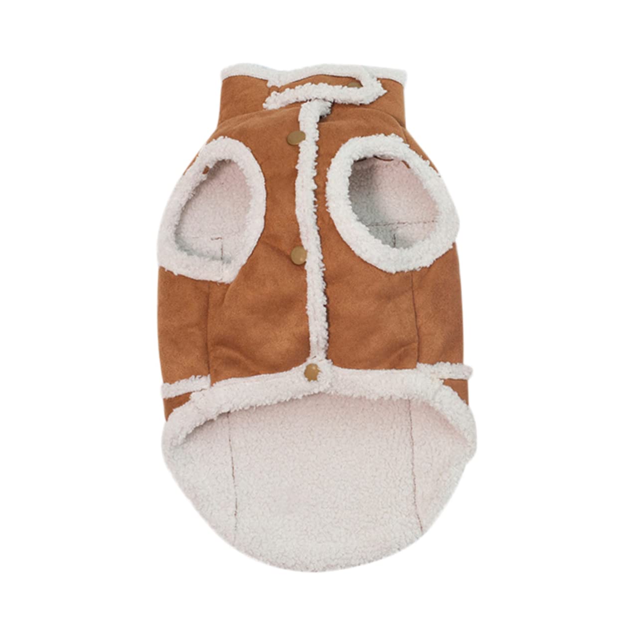 INOOMP 3piezas Abrigo De Perro De Estilo Inglés Suede para Mascotas Ropa De Invierno para Cachorros Marrón Talla