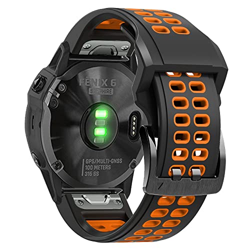 Pulsera de liberacion rapida para Garmin Epix y Fenix 5X en silicona flexible impermeable 6