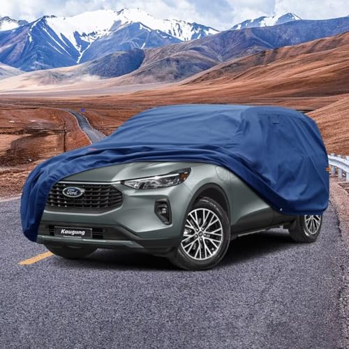 Image of Kaugung Heavy Duty SUV Cover Custom Fit for Ford Escape (2000-2025),SUV Car Cover Waterproof All Weather with Anti-Theft Lock,Sun, Rain, Dust & Snow Protection.(USA Warehouse,Within 3-7 Days)