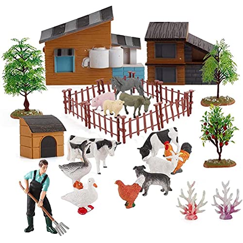 12 pezzi di plastica similation fattoria