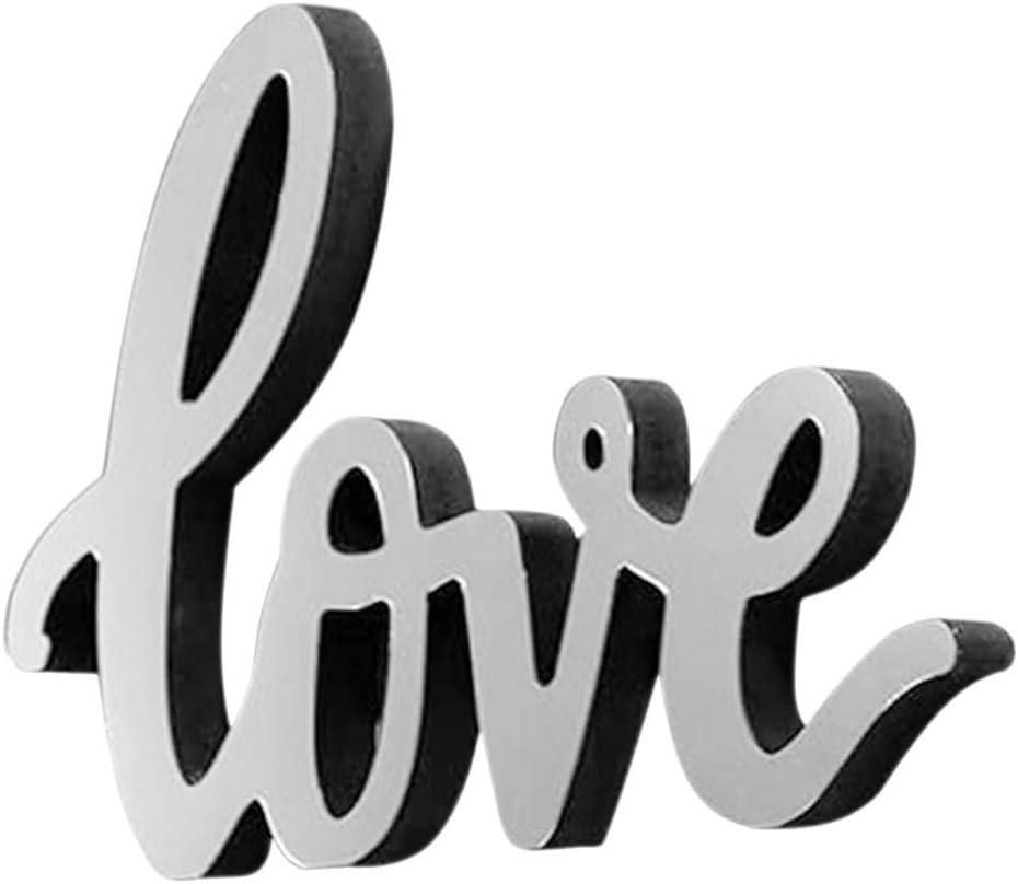 STOBAZA Love Decor Mirrored Letter Sign Acrylic Freestanding Desk Ornament for Home Office Decoration Unique and Creative Tabletop Love Sign Mirror Surface Decor