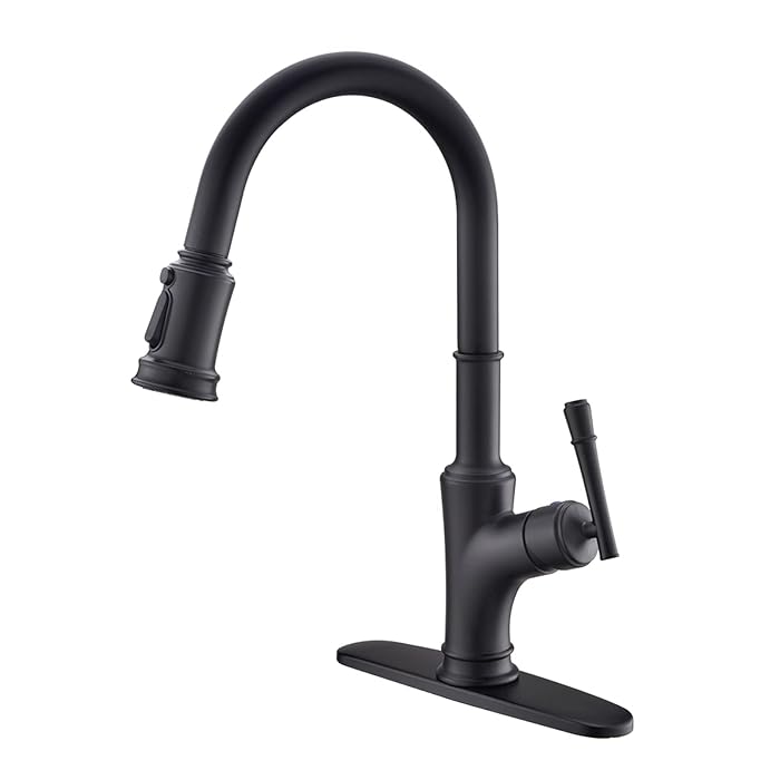 Buy APPASO Black Kitchen Faucet Matte Black Kitchen Sink Faucet with