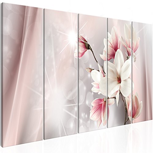 artgeist Acoustic Canvas Wall Art Magnolia 59x24 in - 5pcs Picture with Acoustic Foam Sound Print Artwork Room Acoustics Soundproofing b-B-0270-b-m