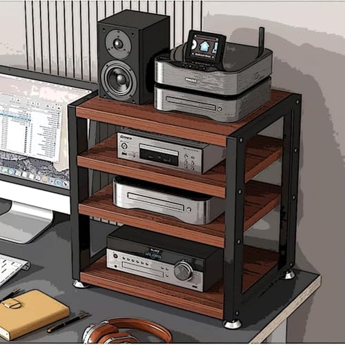 Support audio de bureau en teck pour créer un coin musique zen à la maison