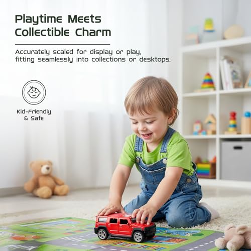 Image of Amazon Brand - Metal Die Cast 1:37 Humm | Red | Collectible & Durable