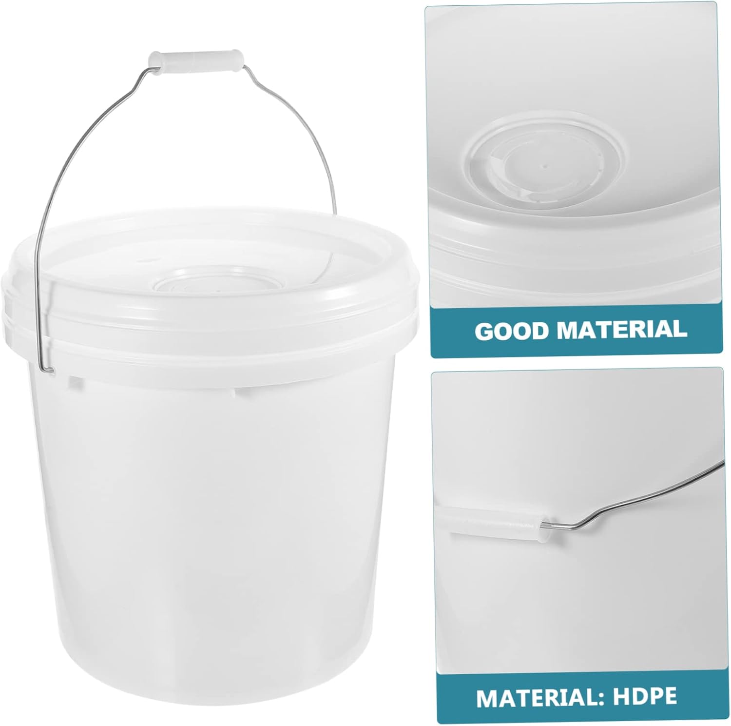 Vaguelly Paint Bucket with Lid Lightweight Hdpe Container for Engine Oil Coating and Paint Durable Storage for Home and Outdoor Use