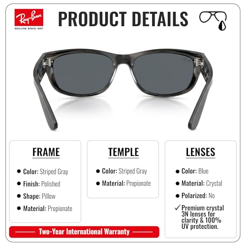 Image of Ray-Ban RB2289 MEGA BALORAMA Square-Round Shaped Sunglasses for Men & Women with Official RAYBAN Eyewear Kit