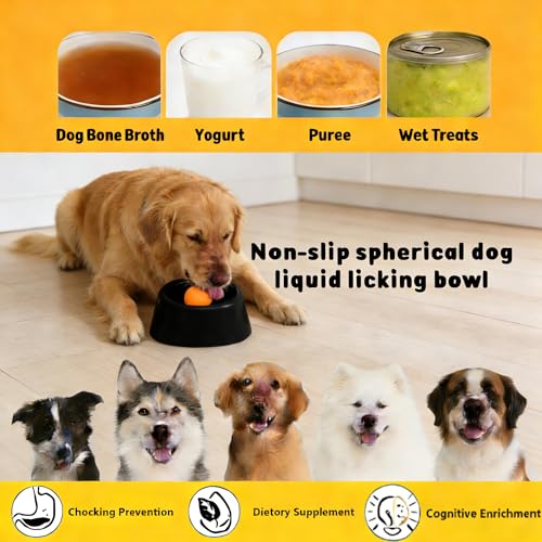 Dog Lick Bowl with Ball Anti Spill Slow Feeder - image 6