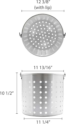 Miniatura 6 de Cesta de vapor de aluminio de 100 cuartos de galón, se adapta a olla de 100 cuartos de galón, inserto de cesta de vapor, cestas de vapor para
