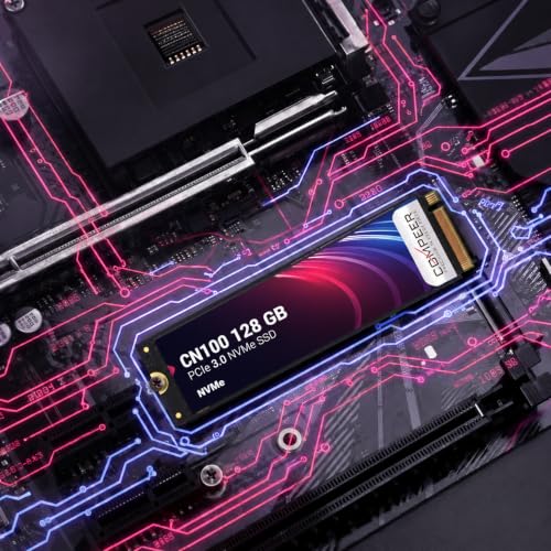 Image of COMPEERE CN100 - 128GB NVMe, Upto 2200MB /s R,1600MB /s, 3Years Warranty, PCIe Gen 3x4 NVMe, Storage, Internal Solid State Drive (SSD), 3 Years Warranty