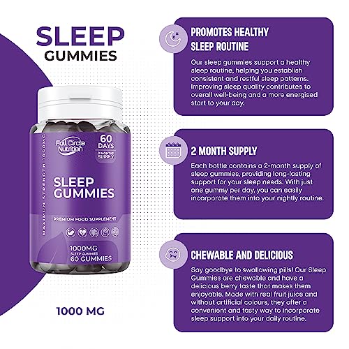 Sleep Aid Gummies - 2 Month Supply - Vegan Sleep Gummies with; Griffonia Seed, L-Theanine, L-Taurine, Chamomile, Lavender & Magnesium - Sleep Remedy - Image 2
