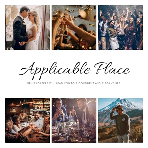 Meijiana Men's Genuine Leather Loafers Slip-On Moccasins Suede Dress Shoes, Lightweight and Breathable with Rubber Sole Stylish Mens Loafers4