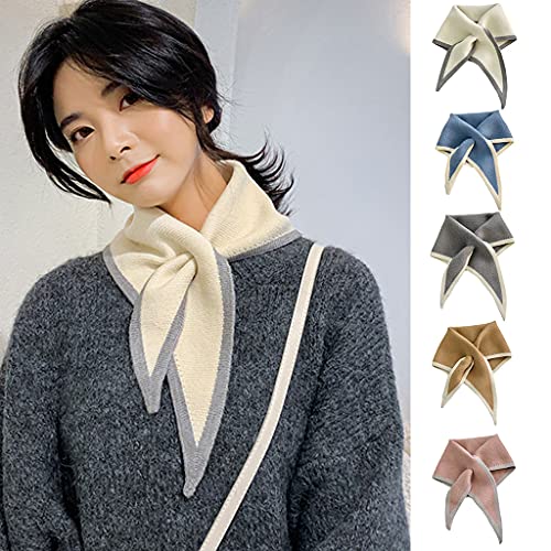 Scarf,Triangle Scarfs For Women Neck Scarf For Women for Scarf For Women Korean Version Knitted Wool Collar for Cros3