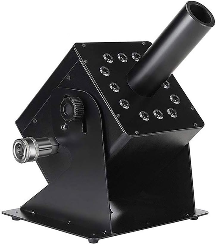 Professional CO2 Jet Machine with 12 x 3W LED Lighting, DMX Control, Adjustable Angle, Fog Smoke Special Effects Maker for Party, Disco, DJ Events