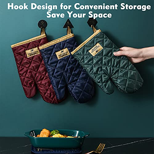 Kiboule Luvas De Forno 2 Peças Luvas De Forno Anti-Queimaduras Luvas Antiderrapantes Microondas Luva