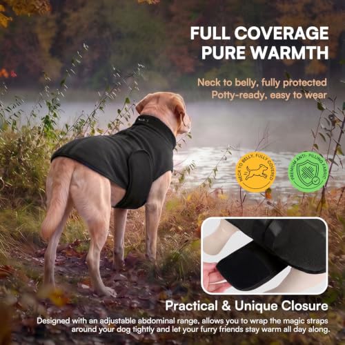 Image of Queenmore Small Dog Sweater,Fleece Dachshund Sweater Jacket with Leash Hole