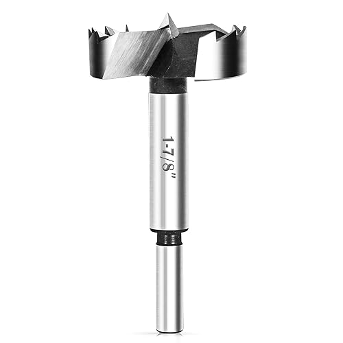 BAIDETS Broca Forstner de 1-78 pulgadas - Broca Forstner de 1-78 pulgadas para madera por vástago redondo