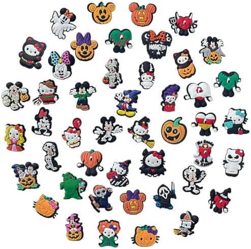 Halloween 53 Pcs Horror Movie Shoe Charms for Shoe Decorations,Cartoon Shoe Charms for Party.DIY Decoration Accessories image 3