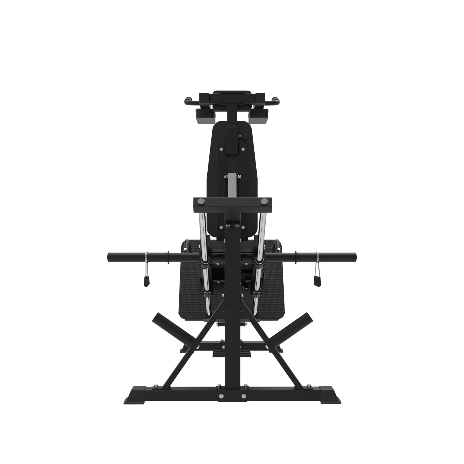 Bad Company Pressa per gambe & Hackenschmidt Macchina con blocco di sollevamento polpacci I Stazione di potenza per Homegym compatibile con dischi da 30 mm e/o 50 mm I BCA-149/B