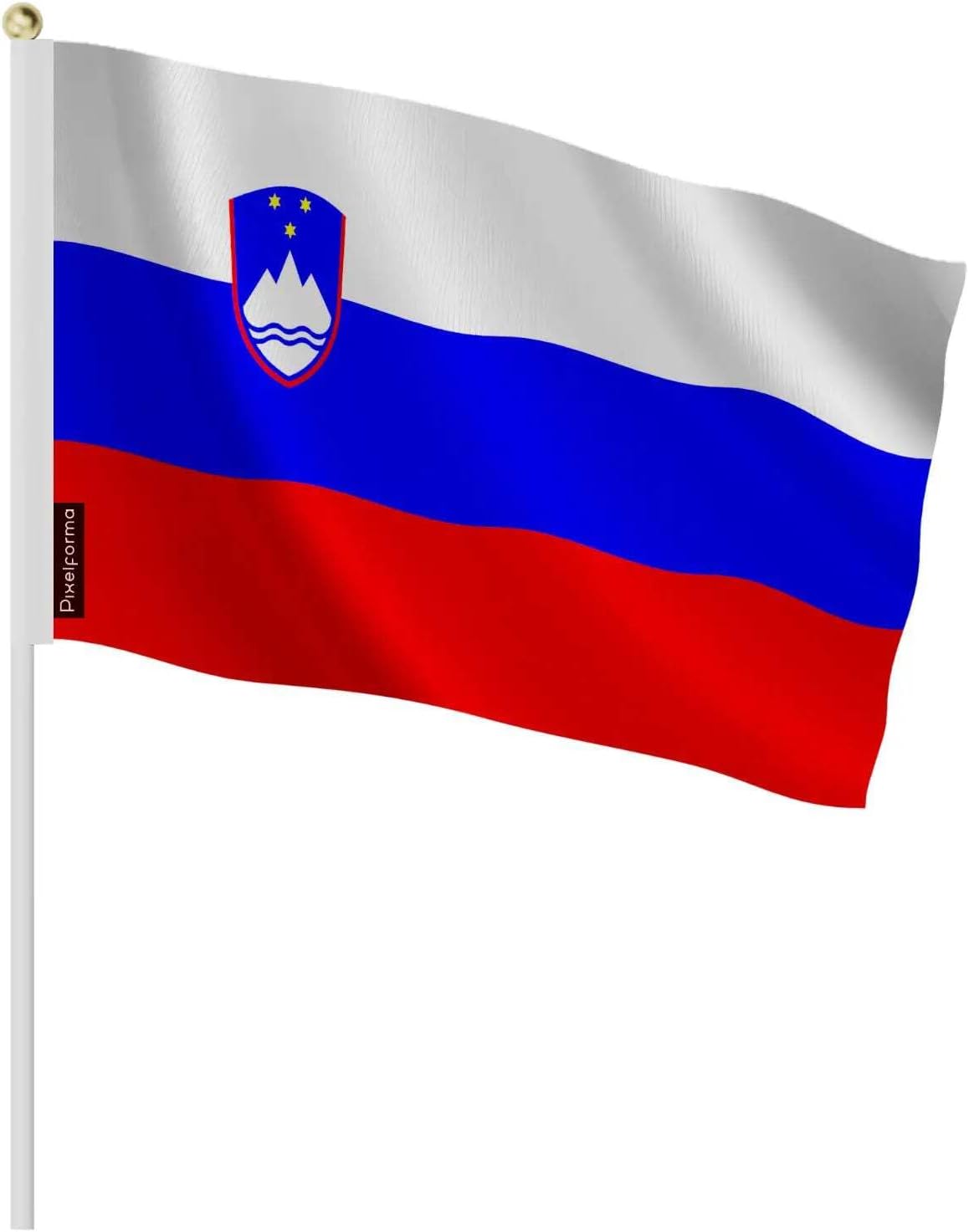 Mini Slovenia Flag Pack of 50 Assorted Sizes 14 x 21 cm