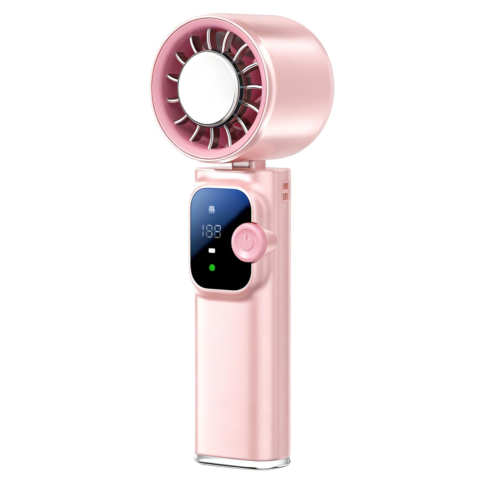 NRVTRE Capacity 4000mAh Handheld Cooling Fan with 199 Speed Choices and Fast Temperature Reduction Feature Travel Cooling Fan